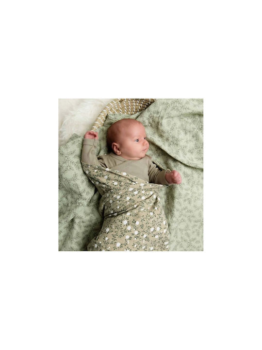 A Little Lovely Company Muslin Swaddle Wrap Dark Sage Green 120x120cm.