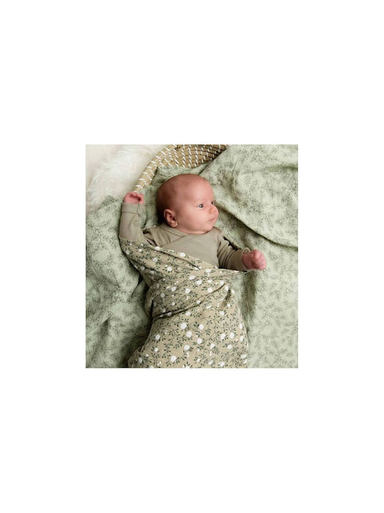 A Little Lovely Company Muslin Swaddle Wrap Dark Sage Green 120x120cm.
