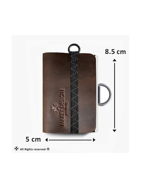 Leather wallet for cards, notes and coins in brown color "handy Wallet"