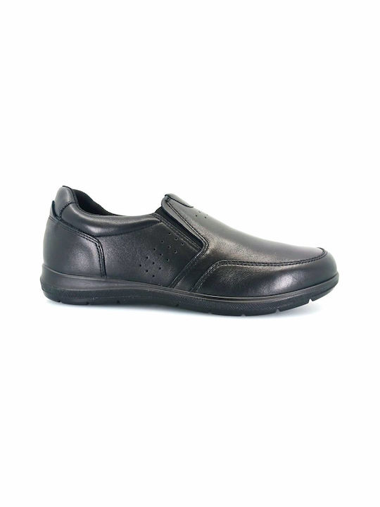 Imac Δερμάτινα Ανδρικά Casual Παπούτσια Μαύρα