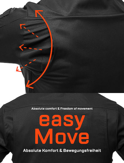 strongAnt Coat Chef Black with Long Sleeve Easyclean