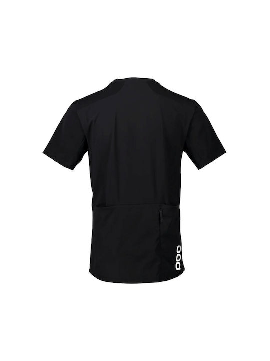 Poc Tricou De Ciclism Pentru Bărbați Cu Mâneci Scurte Negru