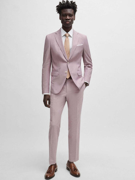 Men's Winter Suit Jacket Slim Fit Darkpink