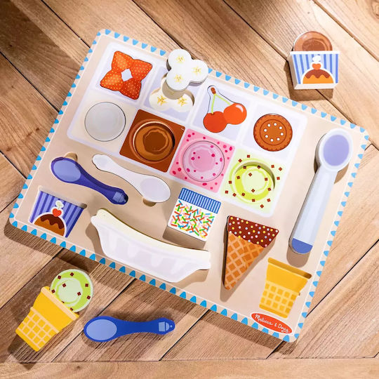 Дървено Детски Пъзел с Шипове 16бр Melissa & Doug