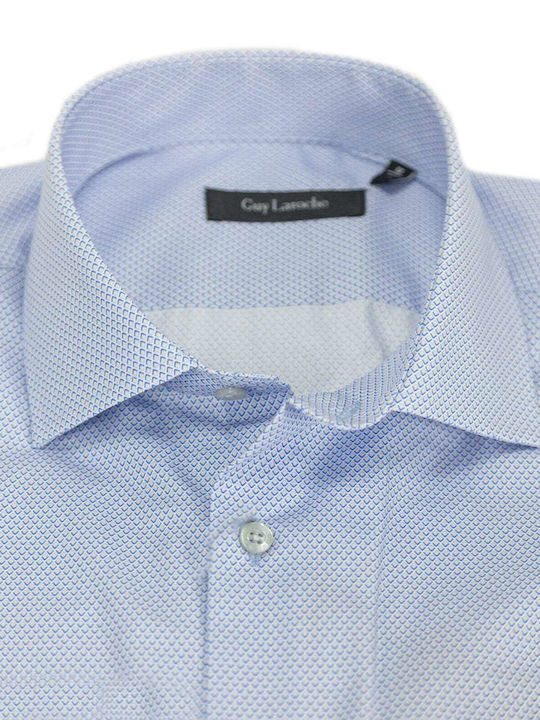 Guy Laroche Men's Shirt Long Sleeve Cotton Light Blue