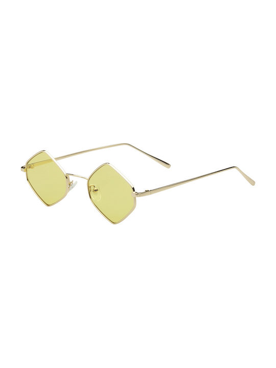 Sunglasses with Gold Metal Frame and Yellow Lens 01-9861-8