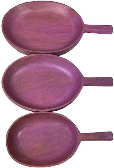 Nakaro Wood Serving Bowl Round Wooden with Diameter 33cm
