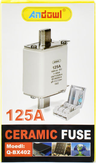 Andowl Safety Cylindrical Ceramic 125A (Q-BX402) 1pcs