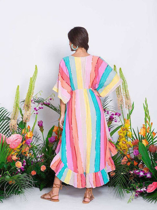 Sundress Mini Rochie cu Volane Colorful