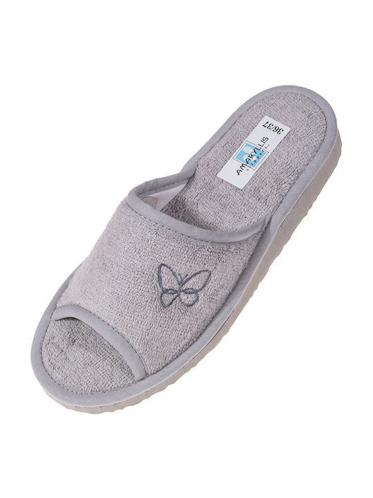Amaryllis Slippers 7312-0 Terry Women's Slipper In Gray Colour
