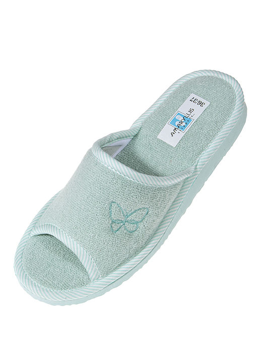 Amaryllis Slippers Памучни Зимни женски чехли в Зелен цвят