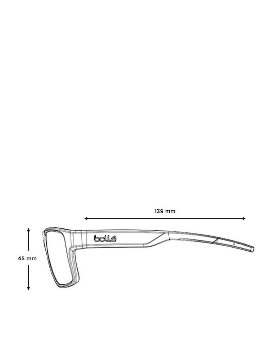 Bolle Temper Unisex Γυαλιά Ηλίου με Μαύρο Κοκκάλινο Σκελετό και Γκρι Φακό BS042005