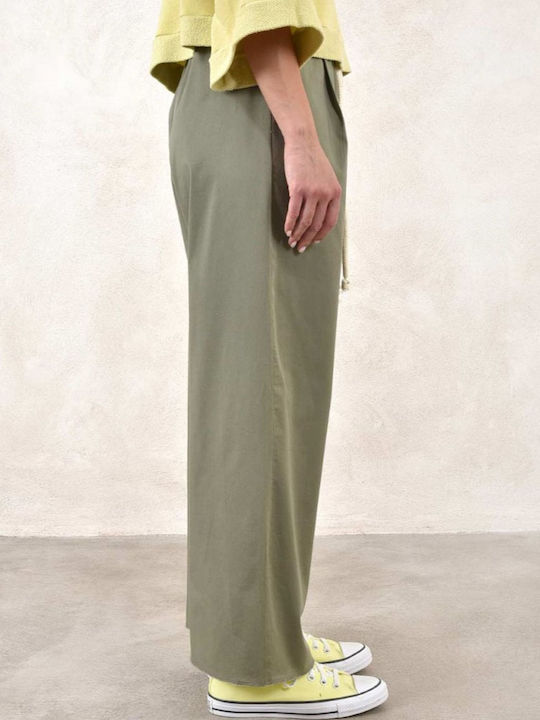 Heel Shop Women's Trousers from Gabardine Green