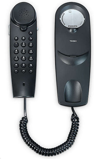 Philips TD2801B/00 Corded Phone Gondola Black TD2801B/00