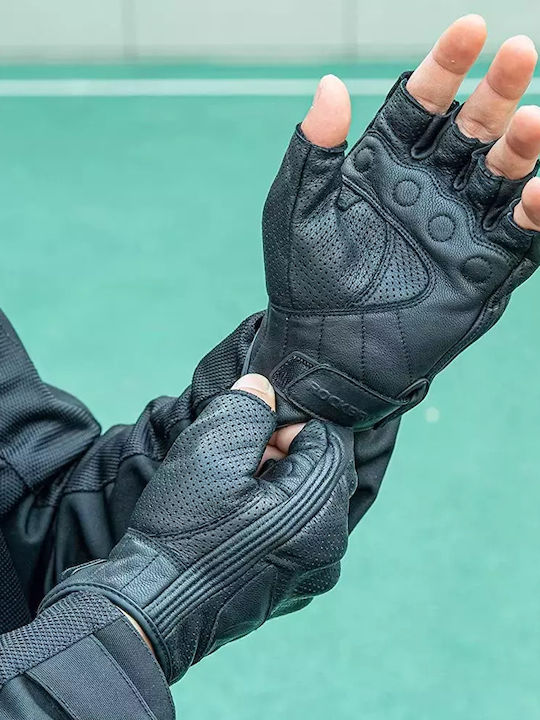 Rockbros 16220006002 M Motorradhandschuhe aus Leder - Schwarz Rockbros 16220006002 M Motorradhandschuhe aus Leder - Schwarz