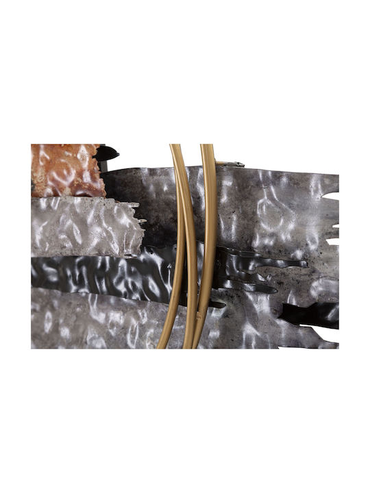 Mauro F Wall Decor Black Made of Metal 144.8x8.3x64.1cm