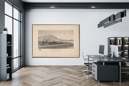 Black Diamond Express. Handsomest Train In The World. Lehigh Valley Railroad System Πίνακας σε Καμβά 100x150cm