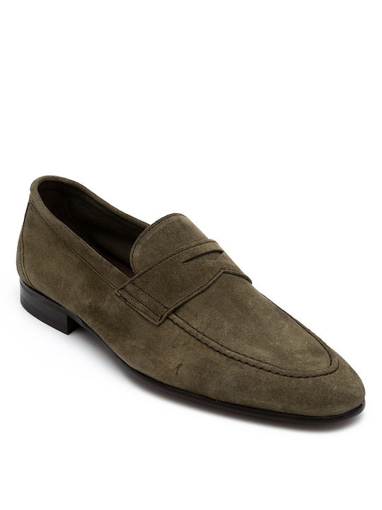 Perlapura Men's Suede Moccasins Green