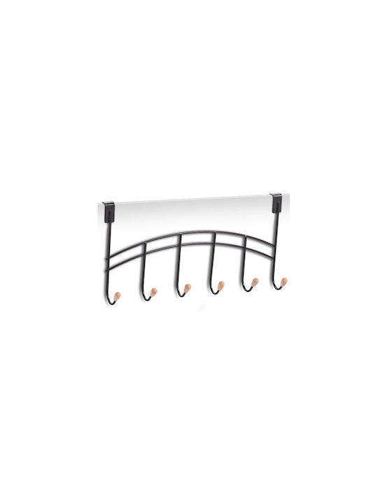 Zeller Agățătoare Pentru Uși 6 Locuri Metalică 41x10x20,5 cm