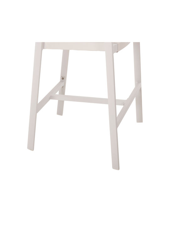 Bar Stool for Outdoor Space Made of Aluminum White 57x57x99cm