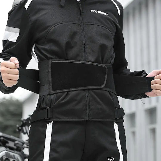 Motowolf Safety Belt For Motorcyclists With Elastic Cushion And Adjustable Fastening System, Ideal For Motorcycle Rides, Red
