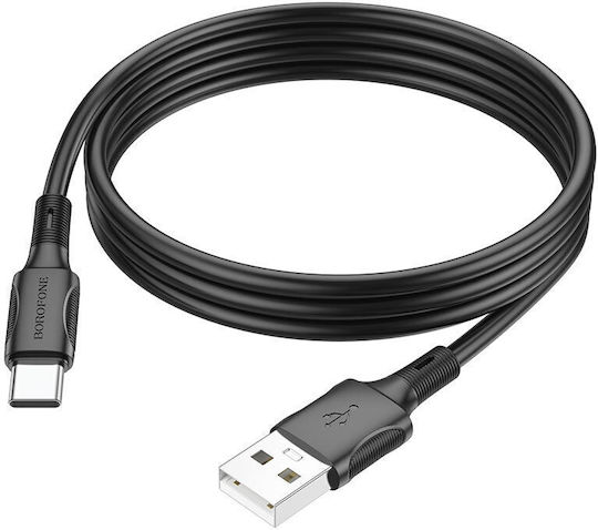 Borofone USB 2.0 Cable USB-C male - USB-A 20W Μαύρο 1m
