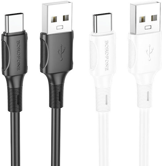 Borofone USB 2.0 Cable USB-C male - USB-A 20W Μαύρο 1m