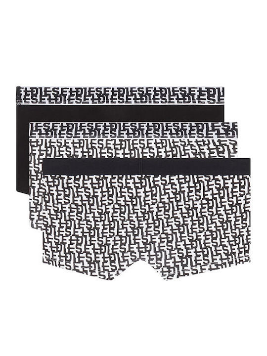 Diesel Damien Men's Boxers Black with Patterns 3Pack