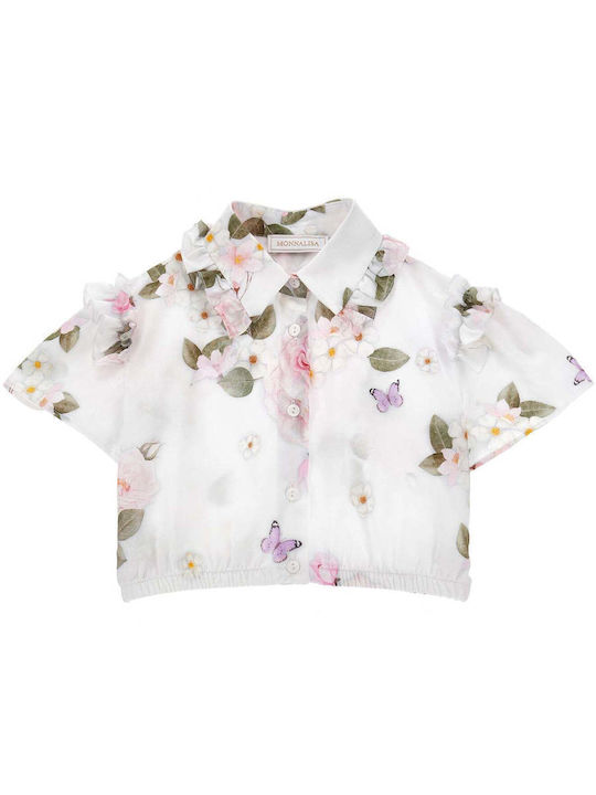 Monnalisa Kids Crop Top Short Sleeve Multicolour