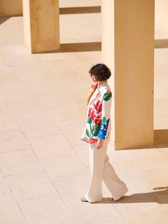 Matis Fashion Long Women's Blazer Floral