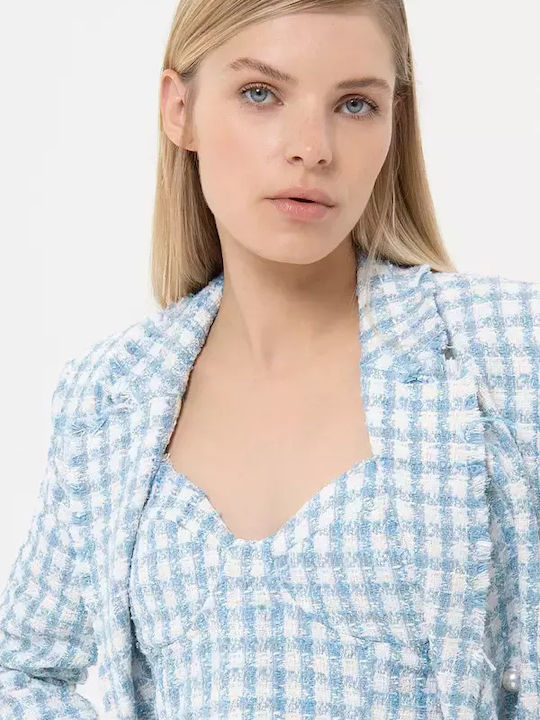 Fracomina Damen Blazer Hellblau