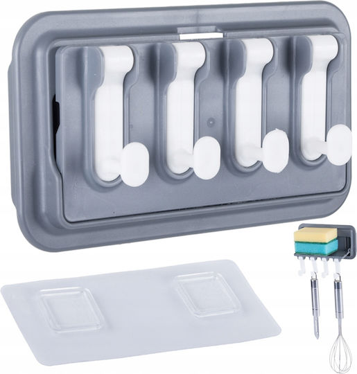 Raft De Perete Din Plastic 16x9cm Gri