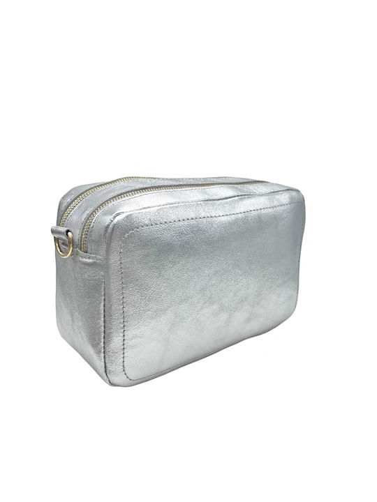 Savil Leder Damen Tasche Schulter Silber