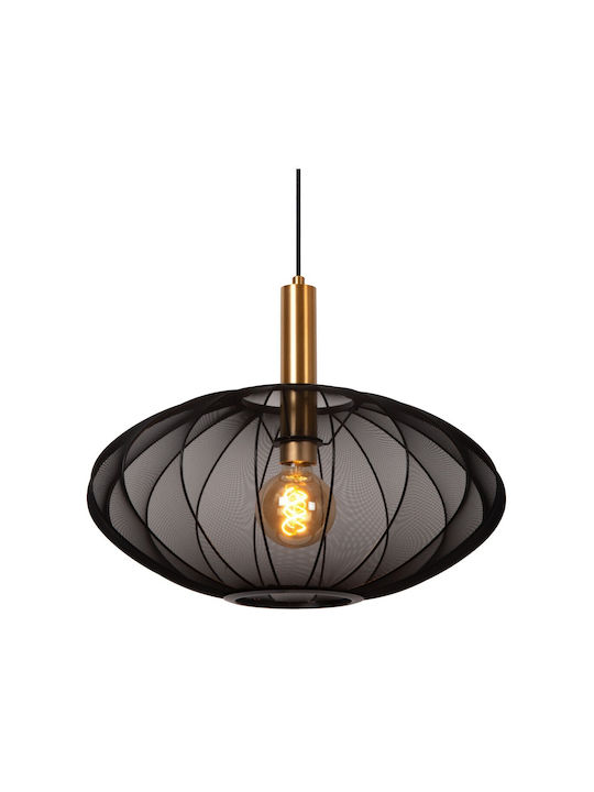 Lucide Lightning Adjustable Pendant Light Black with Socket E27 50cm