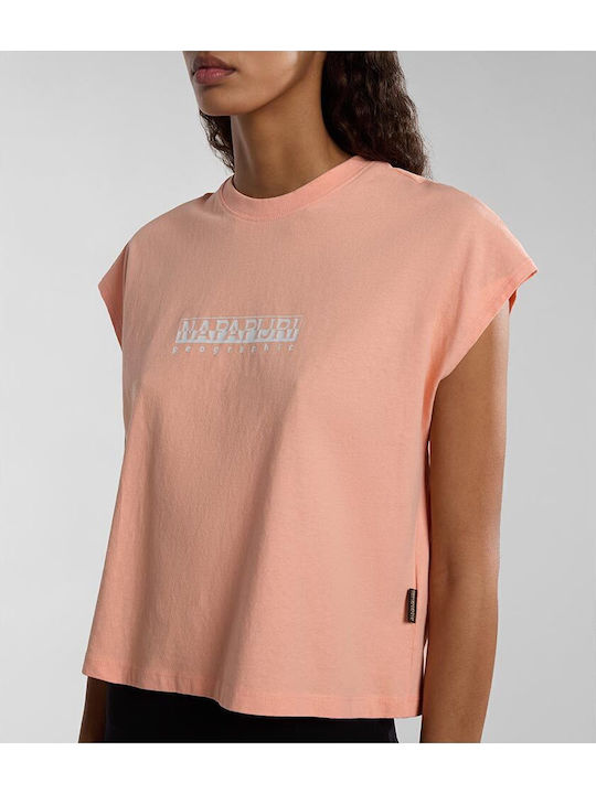 S-box Women's Blouse Cotton Sleeveless Pink