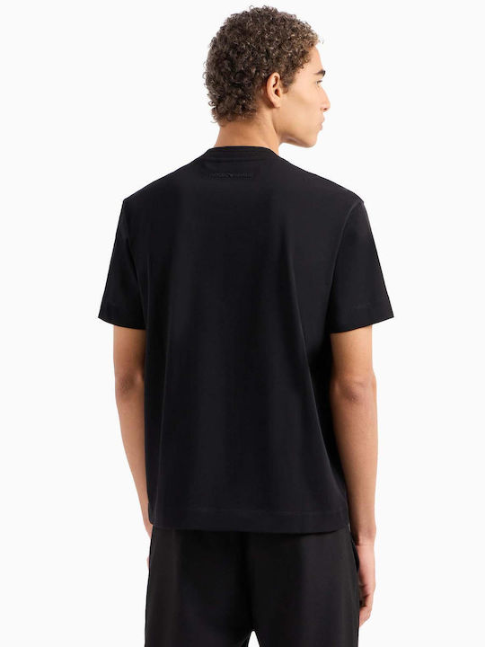 Emporio Armani T-shirt Bărbătesc cu Mânecă Scurtă Negru