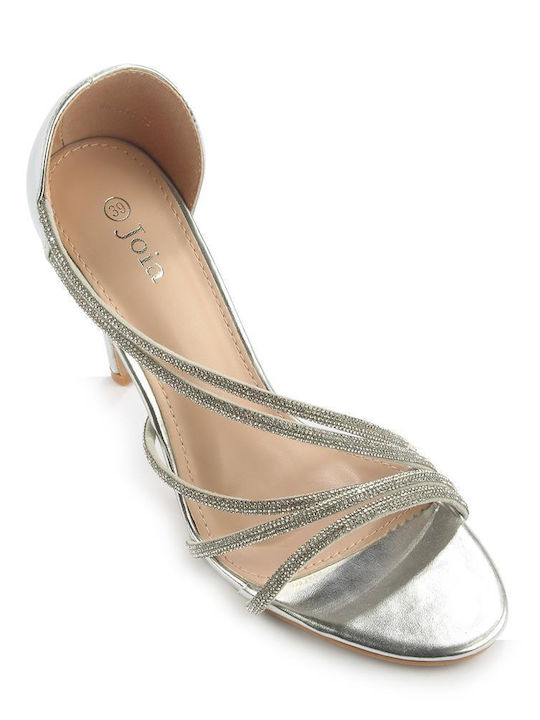 Fshoes Damen Sandalen in Silber Farbe