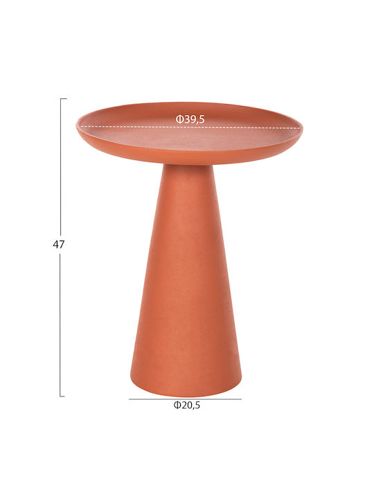 Round Side Table Delcon Metal Orange L39.5xW39.5xH47cm.