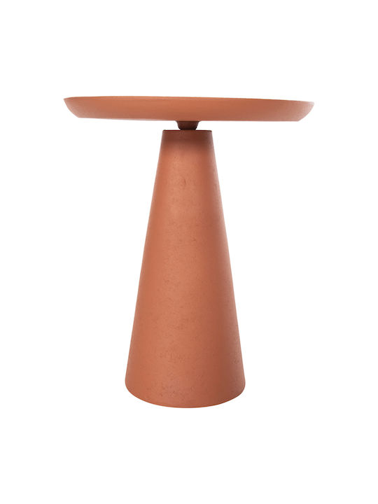 Rundes Beistelltisch Delcon Metall Orange M39.5xL39.5xH47cm