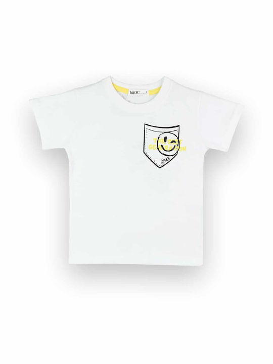 Nek Kids Wear Kinder Set mit Shorts Sommer 2Stück White