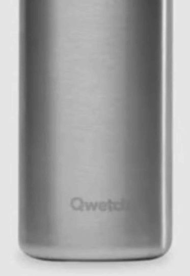Qwetch Sticlă Termos Oțel Inoxidabil Fără BPA 600ml Argintiu