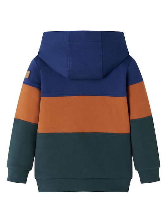 vidaXL Kids Sweatshirt Cardigan with Hood Navy Blue