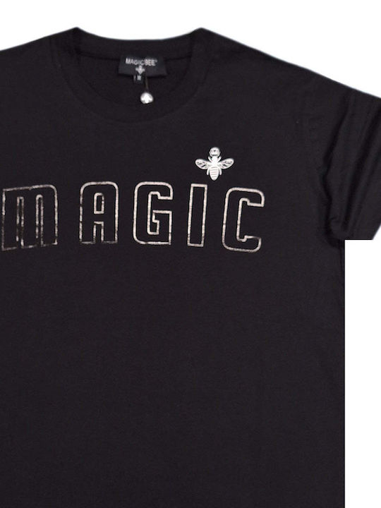 Magic Bee Ανδρικό T-shirt Κοντομάνικο Μαύρο