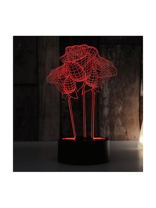 Three-dimensional Decorative Lamp Flower Pink