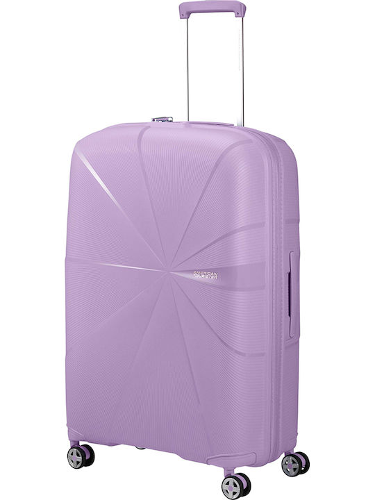 American Tourister Starvibe Spinner Exp 77 Large Hard Suitcase Digital Lavender with 4 Wheels Height 77cm