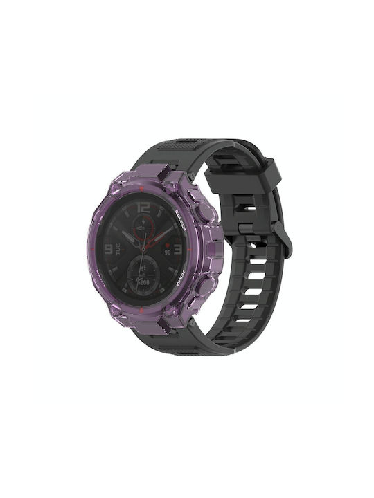 За Huami Amazfit T-rex A1918 Tyrannosaurus Tpu Watch Case (прозрачен лилав)