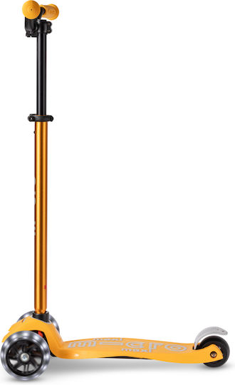 Micro Παιδικό Πατίνι Maxi Deluxe Pro LED Τρίτροχο Κίτρινο