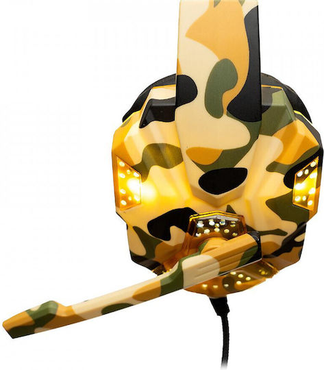Spacer Gaming Über Ohr Gaming-Headset mit Verbindung USB Camo