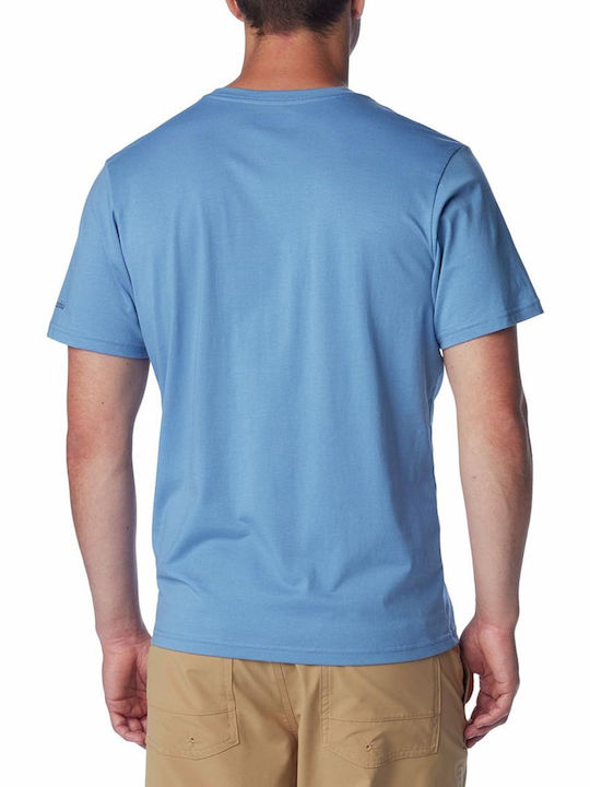 Columbia Path Lake Ii T-shirt Bărbătesc cu Mânecă Scurtă Albastru deschis