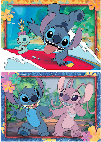 Clementoni Παιδικό Παζλ Super Color Disney Stitch 2x20 Τμχ.